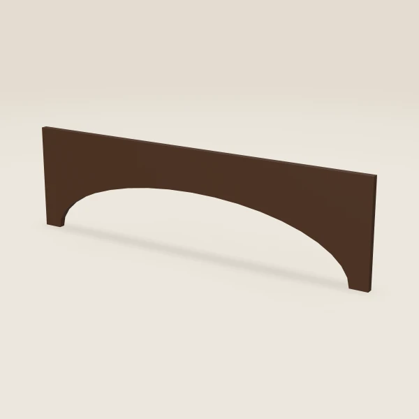 Arch Valance — 12" x 42" — Urban Espresso, 3D picture