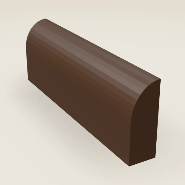 Base Bottom Moulding — 8' — Urban Espresso, 3D picture