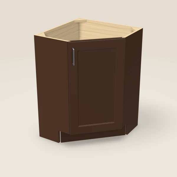 24" Base End Angle Cabinet — Urban Espresso, 3D picture