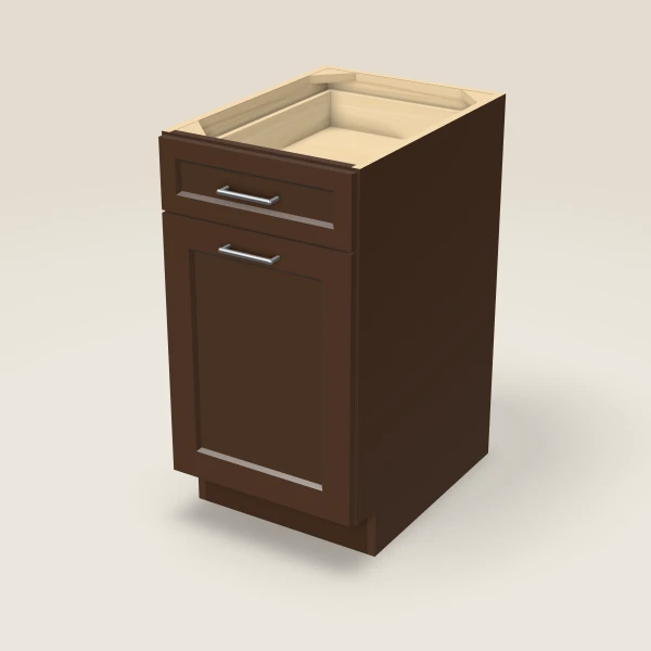 18" Double Waste Basket Base — Urban Espresso, 3D picture