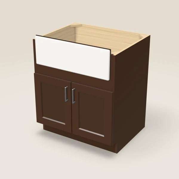 30" Farm Sink Base — Urban Espresso, 3D picture