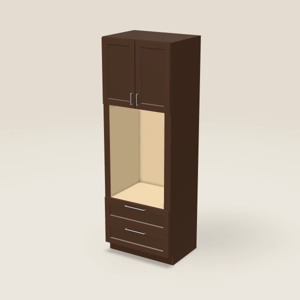 33" Oven Cabinet — 96" High — Urban Espresso, 3D picture