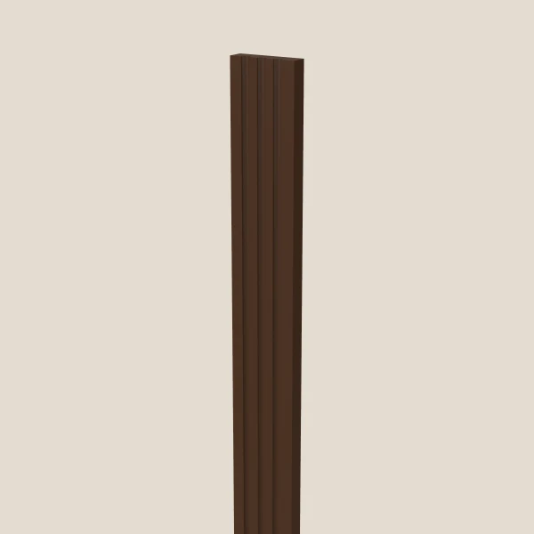 3" Fluted Filler — 96" Long — Urban Espresso, 3D picture