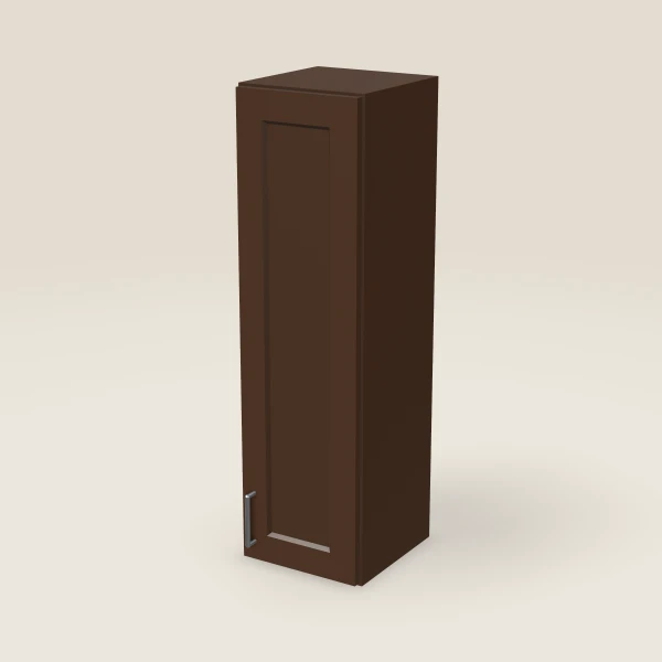 12" Wall Cabinet — 42" High — Urban Espresso, 3D picture