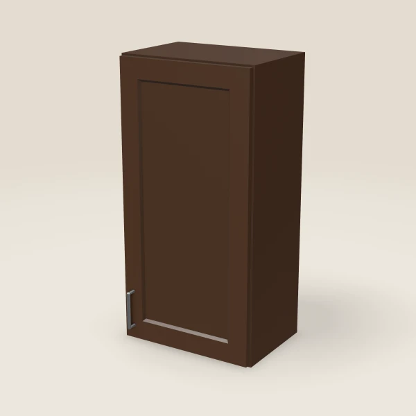 18" Wall Cabinet — 36" High — Urban Espresso, 3D picture