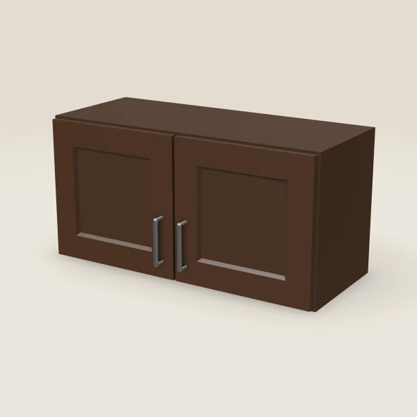 30" Wall Cabinet — 15" High — Urban Espresso, 3D picture