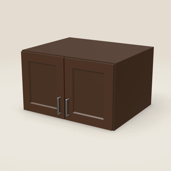 30" Wall Cabinet — 18" High, 24" Deep — Urban Espresso, 3D picture