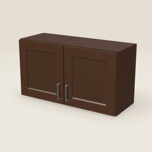Gabinete de pared de 33" — 18" de alto — Urban Espresso, imagen en 3D