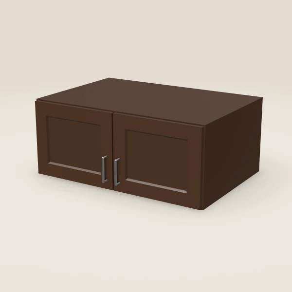 36" Wall Cabinet — 15" High, 24" Deep — Urban Espresso, 3D picture