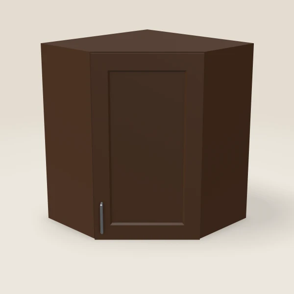 24" Wall Diagonal Corner — 30" High — Urban Espresso, 3D picture