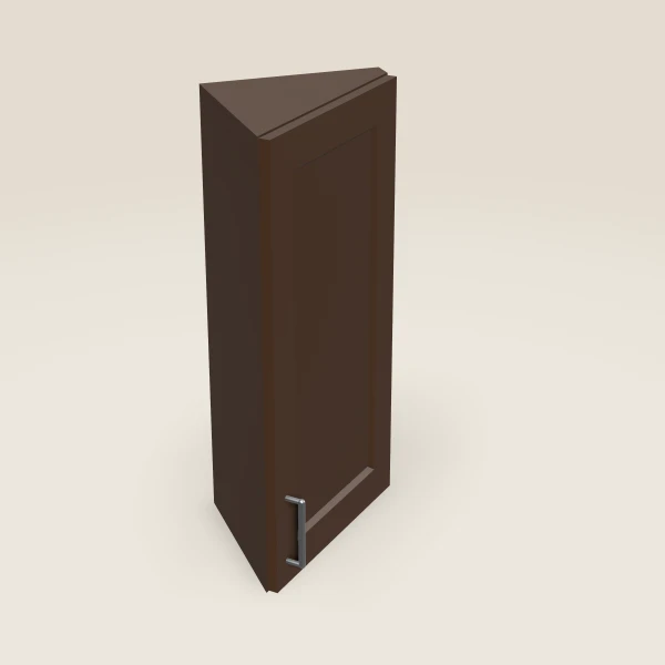 12" Wall End Angle — 30" High — Urban Espresso, 3D picture