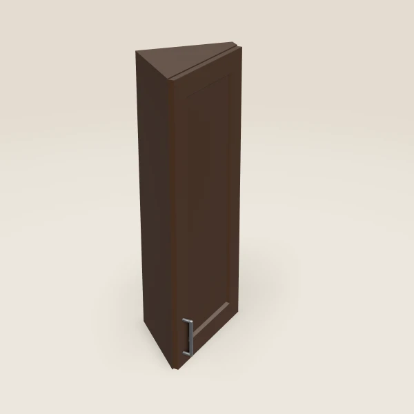 12" Wall End Angle — 36" High — Urban Espresso, 3D picture