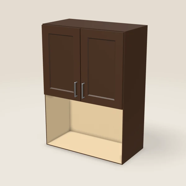 30" Microwave Wall Cabinet — 42" High — Urban Espresso, 3D picture