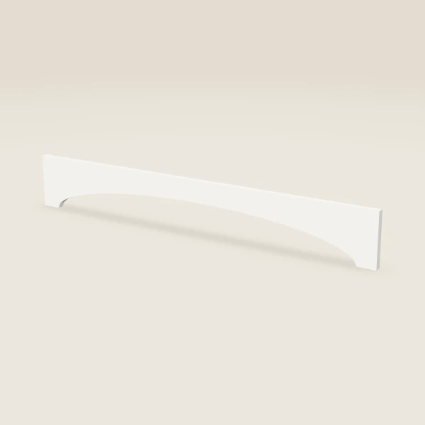 Arch Valance — 6" x 42" — Urban White, 3D picture