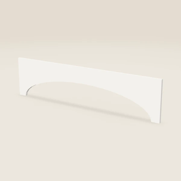Arch Valance — 12" x 48" — Urban White, 3D picture
