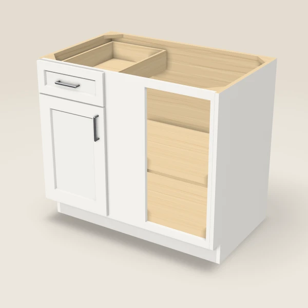 Blind Base — fills 42–45" — Urban White, 3D picture