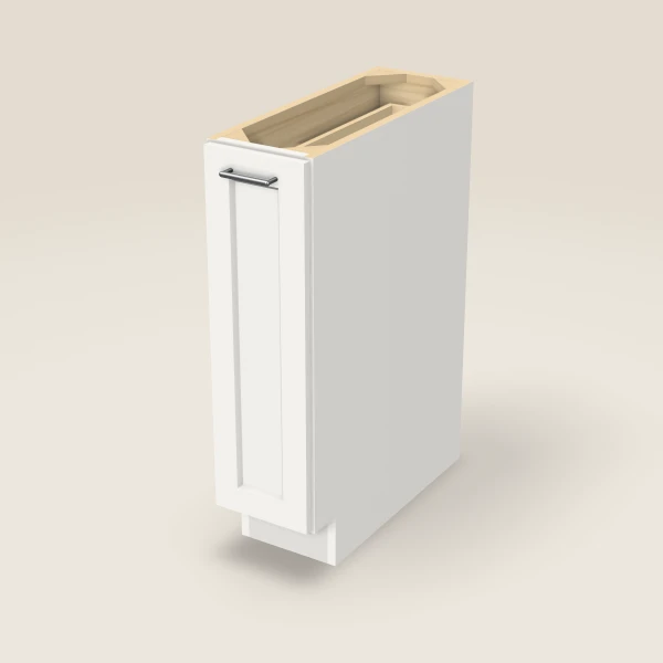 9" Pull-Out Base Pantry — Urban White, 3D picture