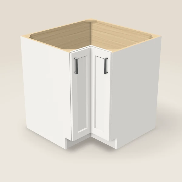 33" Lazy Susan Corner Base — Urban White, 3D picture