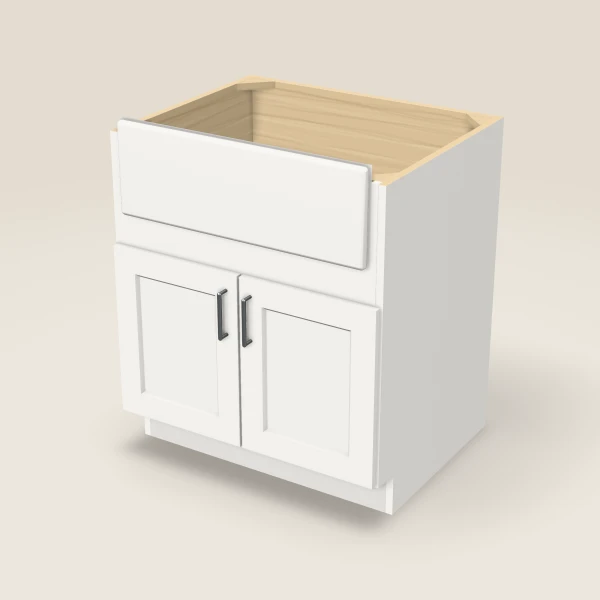 30" Farm Sink Base — Urban White, 3D picture