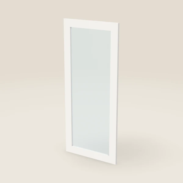 Puerta de vidrio — 18" x 42" — Urban White, imagen en 3D