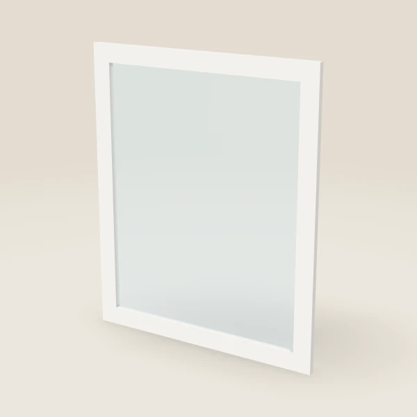 Puerta de vidrio — 30" x 36" — Urban White, imagen en 3D
