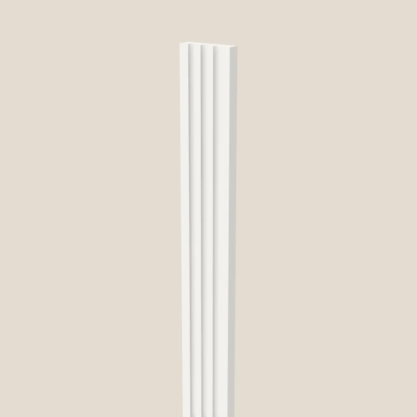 3" Fluted Filler — 96" Long — Urban White, 3D picture