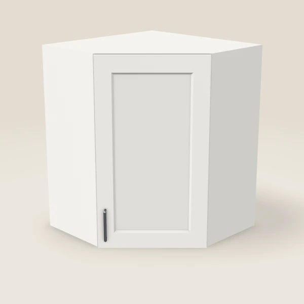 24" Wall Diagonal Corner — 30" High — Urban White, 3D picture