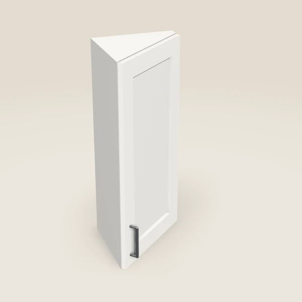 12" Wall End Angle — 30" High — Urban White, 3D picture