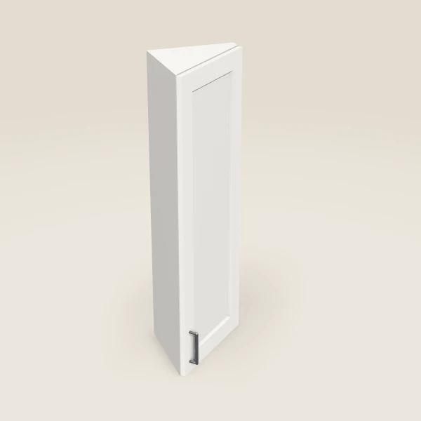 12" Wall End Angle — 42" High — Urban White, 3D picture