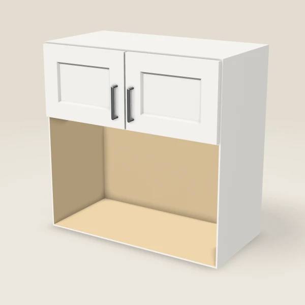 30" Microwave Wall Cabinet — 30" High — Urban White, 3D picture