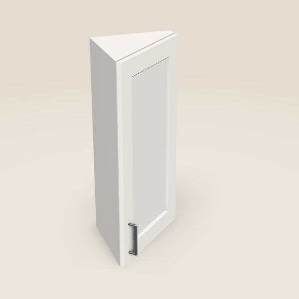 12" Wall End Angle Cabinet — 30" High, 3D picture