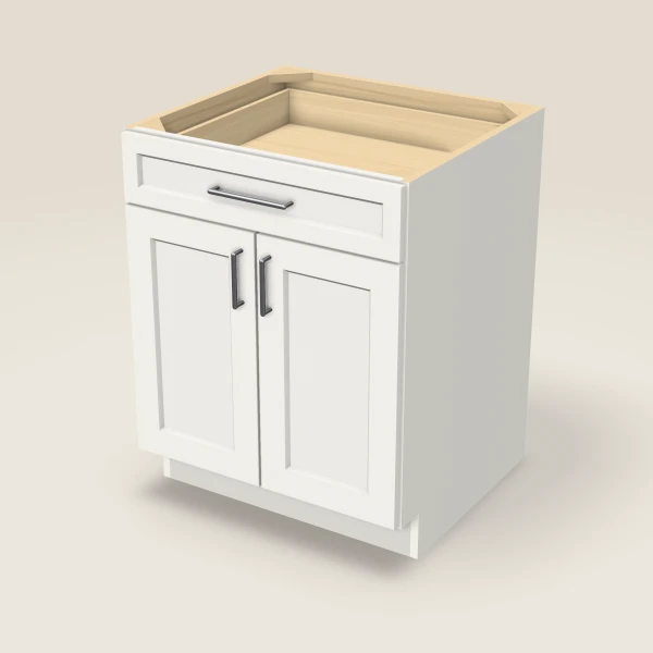 27" Base Cabinet — Double Door, 3D picture