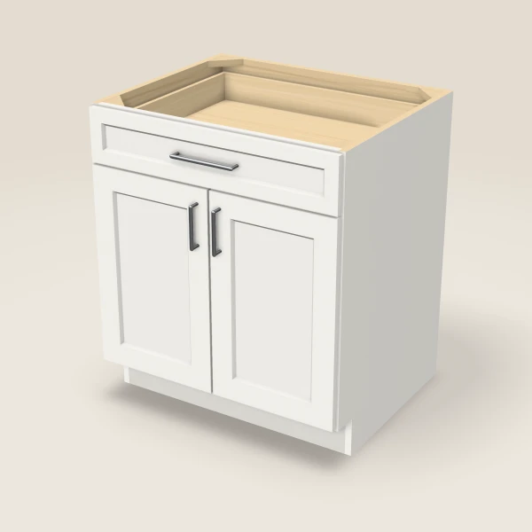 30" Base Cabinet — Double Door, 3D picture