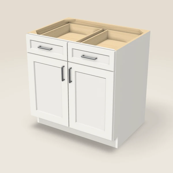 33" Base Cabinet — Double Door, 3D picture