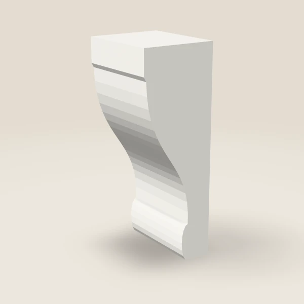 Ménsula 75M — 5¼" × 12½", imagen en 3D