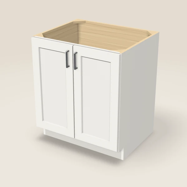 30" Full Height Base Cabinet — Double Door, 3D picture
