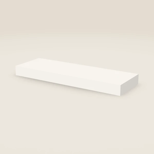 30" Floating Shelf, White — Vista White, 3D picture