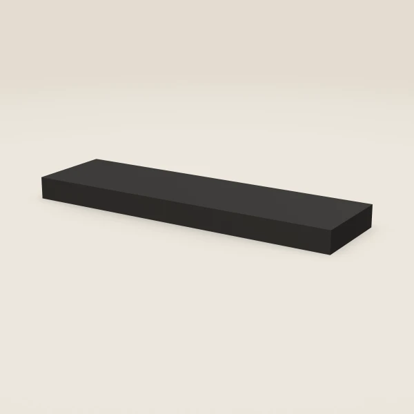 36" Floating Shelf, Black — Vista White, 3D picture