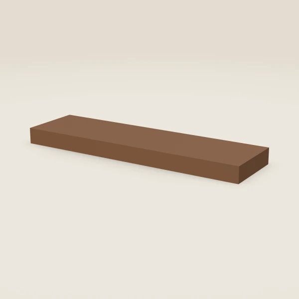 36" Floating Shelf, Brown — Vista White, 3D picture
