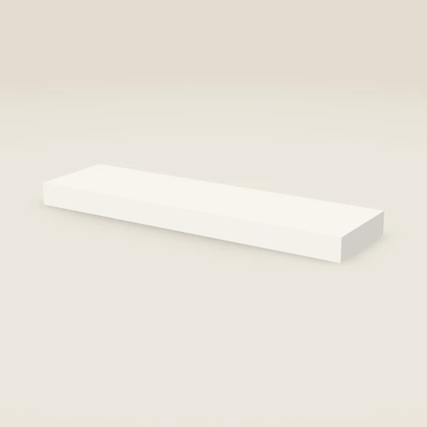 36" Floating Shelf, White — Vista White, 3D picture