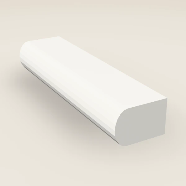 Moldura inferior (light rail) — 96", imagen en 3D