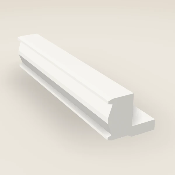 Moldura inferior (light rail) — 96", imagen en 3D