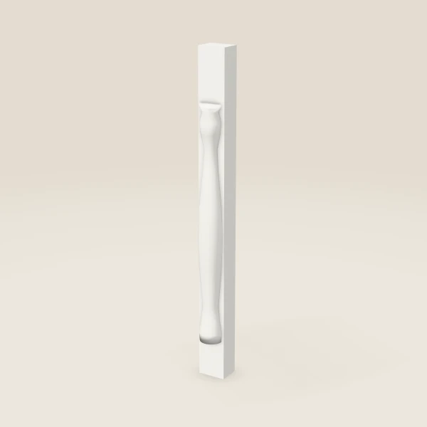 Columna torneada con relleno TP3 — 34½" de alto, imagen en 3D
