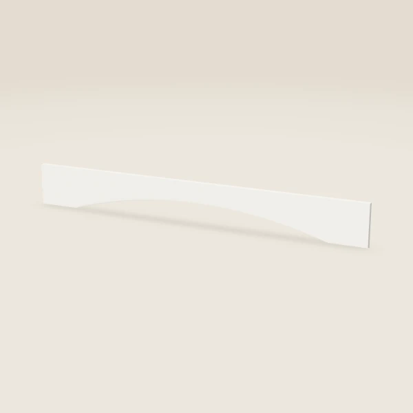48" Arched Valance, Profile S — 6" High — Vista White, 3D picture