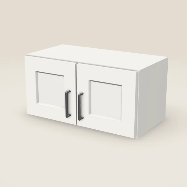 24" Wall Cabinet — 12" High, Double Door, 3D picture