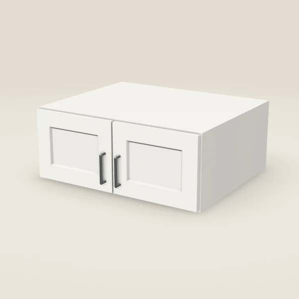 30" Wall Cabinet — 12" High, 24" Deep, Double Door, 3D picture