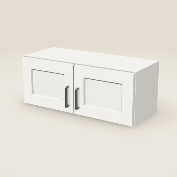 30" Wall Cabinet — 12" High, Double Door, 3D picture