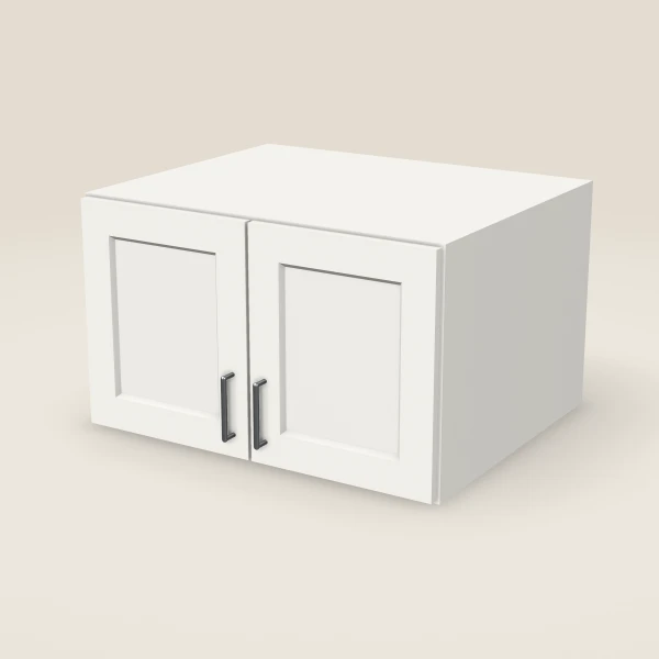 30" Wall Cabinet — 18" High, 24" Deep, Double Door, 3D picture