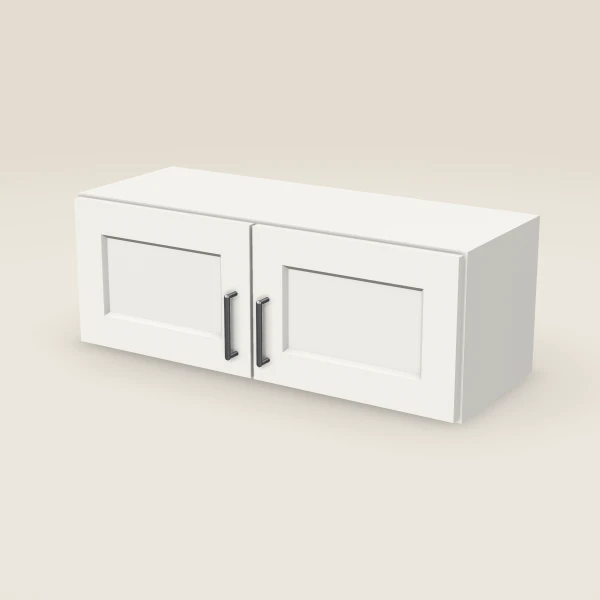 33" Wall Cabinet — 12" High, Double Door, 3D picture