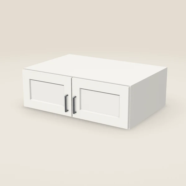 36" Wall Cabinet — 12" High, 24" Deep, Double Door, 3D picture